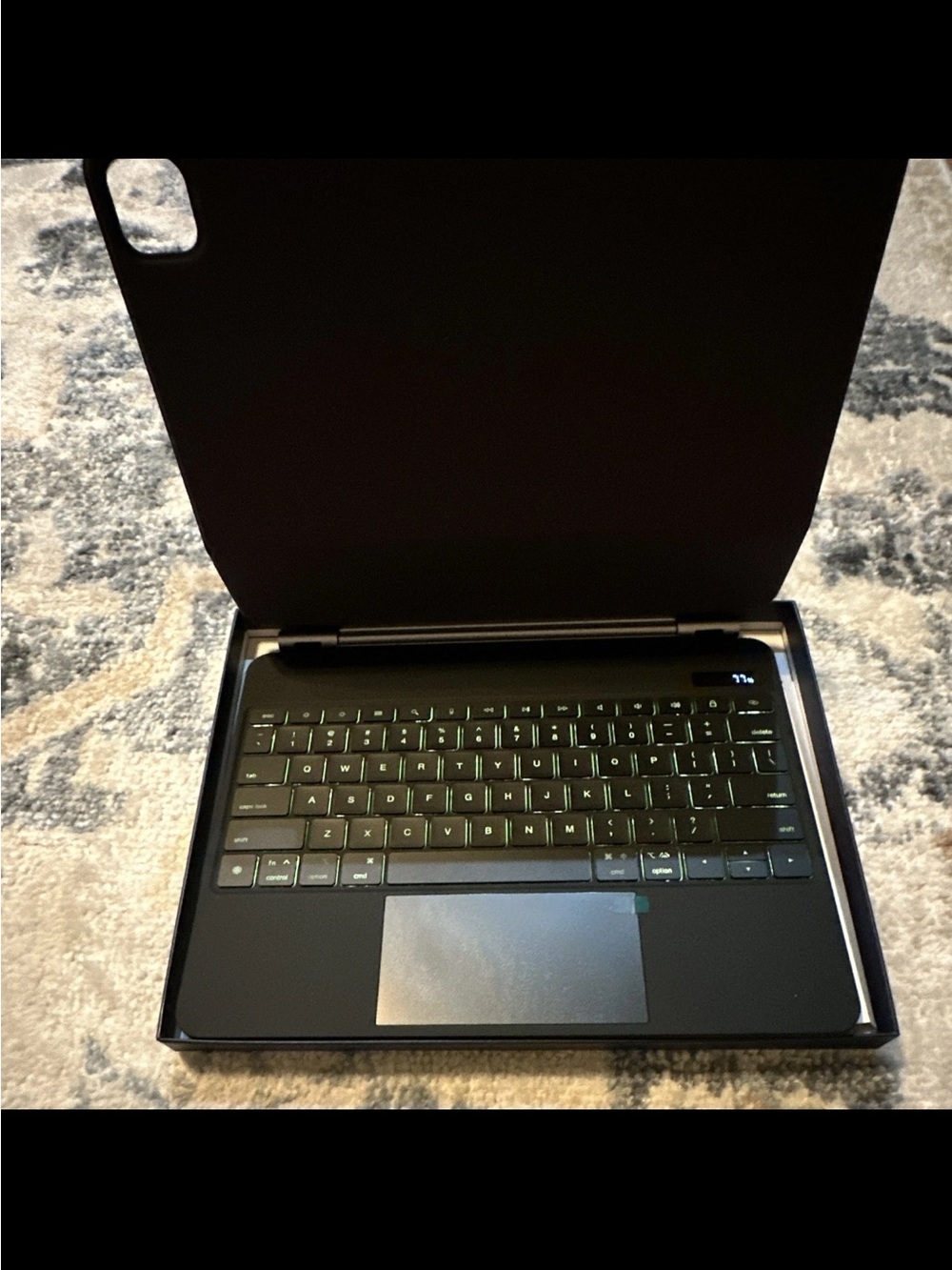 iPad Pro 13” CSZZAZ Magnetic Wireless Keyboard Folio Case Black Aluminum Alloy - Picture 2 of 6